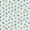 Fabric Dear Stella Designs Sky Busy Bees Sting Like a Bee by the Quarter Yard D3276